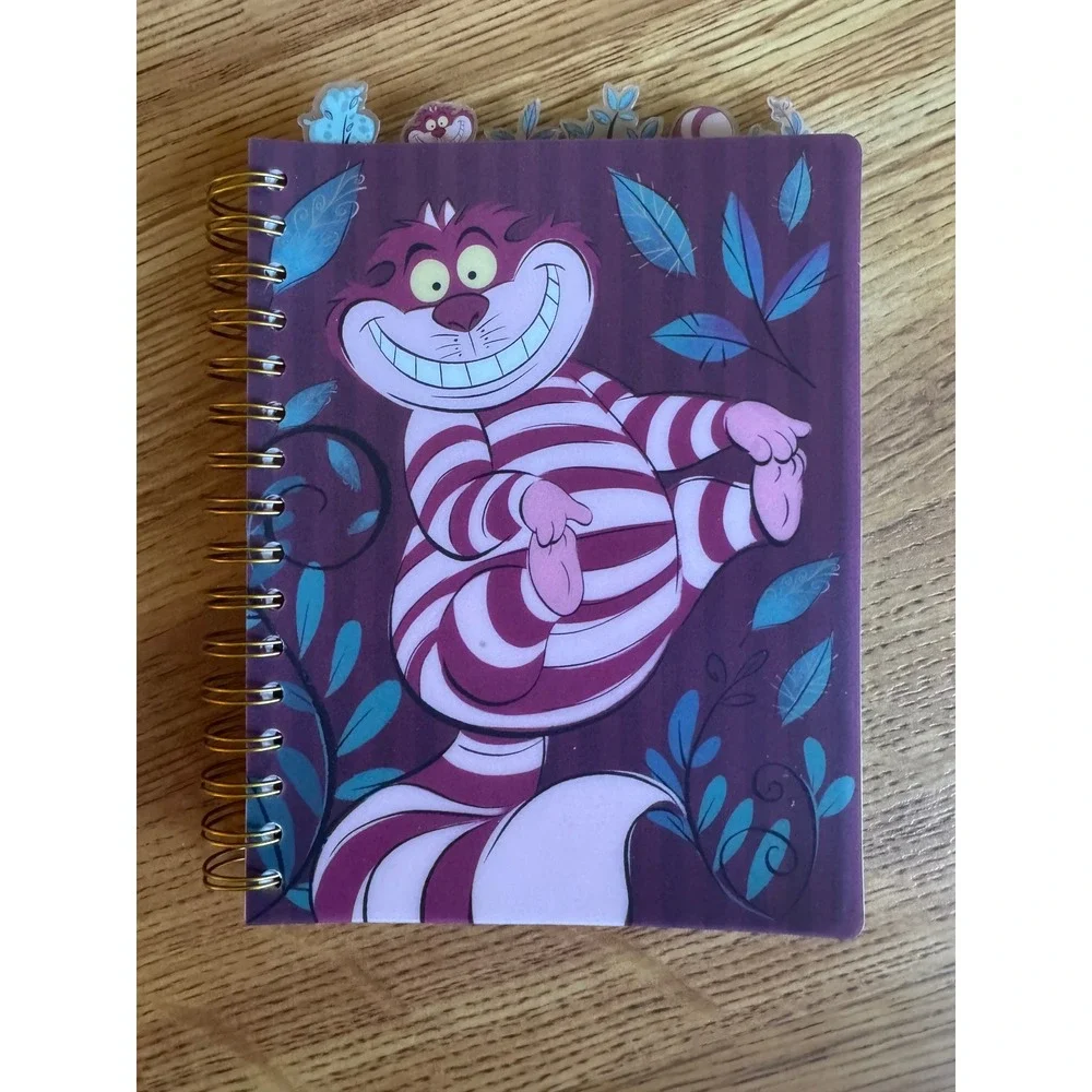 Disney Alice in Wonderland Cheshire Cat Tab Journal Spiral Notebook Notepad